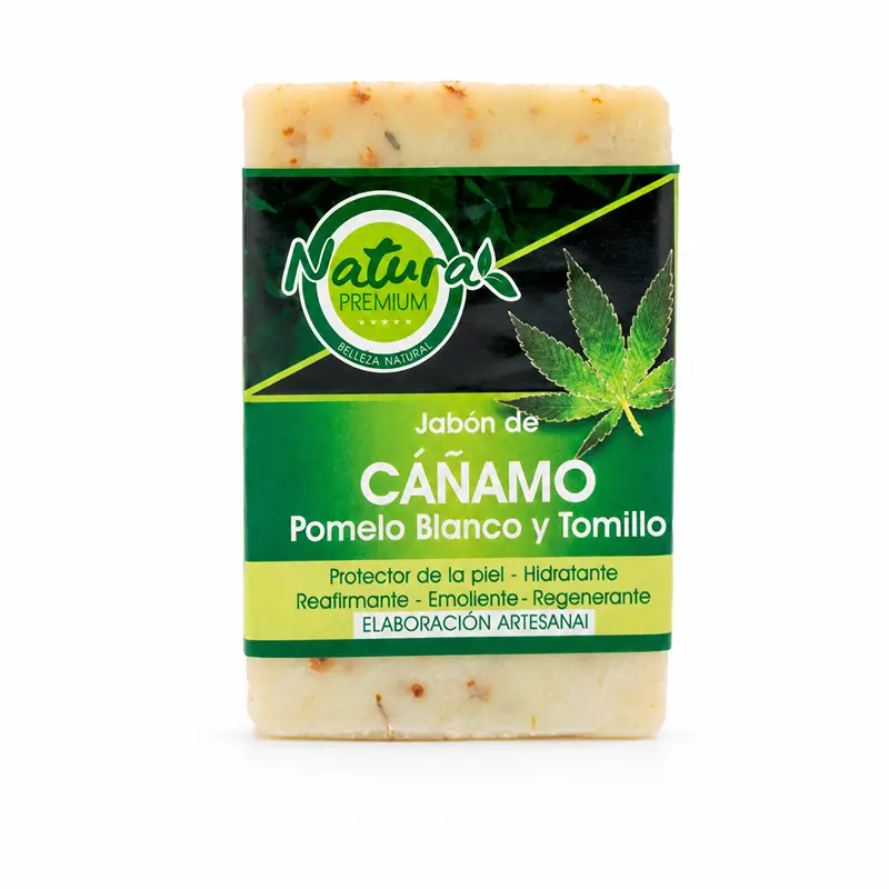 baño-y-ducha-2 Jabón de Cáñamo, Pomelo Blanco y Tomillo (100 grs.) - Imagen 1